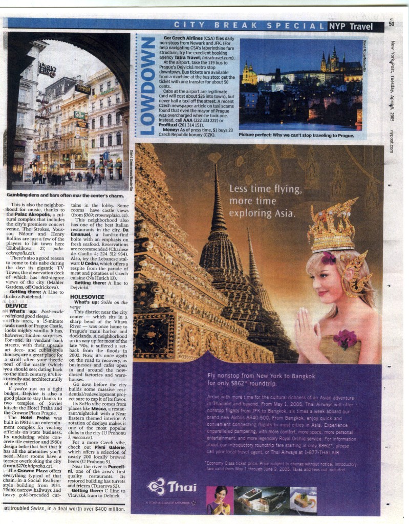 Hidden Charms Prague article from New York Post - Page 2